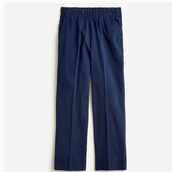 J.crew navy high rise elastic waist pull on chino pant xs - Picture 1 of 10